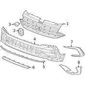 VW Grille - Genuine VW 5NN853671K041