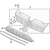 VW Grille - Genuine VW 5NN853677J041