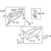 Volkswagen Glove Box Handle - Genuine VW 5NN85714781U