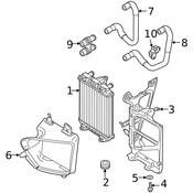 VW Auxiliary Radiator - Genuine VW 5Q0121251HD
