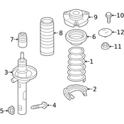 Volkswagen Suspension Strut - Genuine VW 5QM413023K
