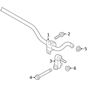 Audi VW Suspension Stabilizer Bar - Genuine Audi VW 5WA511305L