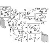 Volkswagen Turbocharger Intercooler Pipe - Genuine VW 7P0145943