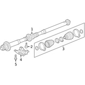 VW Drive Shaft - Genuine VW 7P0521102T