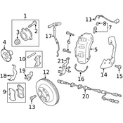 VW Brake Hydraulic Line  - Genuine VW 7P0611702B