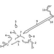 Porsche Engine Coolant Pipe - Genuine Porsche 9J1122483