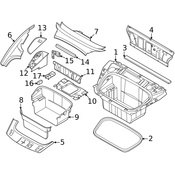 Porsche Cargo Area Seal - Genuine Porsche 9J1823727A
