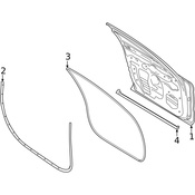 Porsche Door Seal - Genuine Porsche 9J1837912