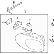 VW Tail Lamp Nut - Genuine VW WHT003692