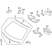 Porsche Windshield Seal - Genuine Porsche 9Y0845132A