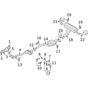 Porsche Catalytic Converter Gasket - Genuine Porsche PAB25311520
