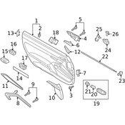 Porsche Door Window Switch - Genuine Porsche 97061310351DML
