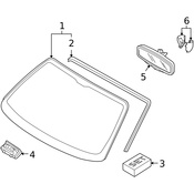 Porsche Rear View Mirror - Genuine Porsche 9877315110601C