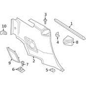 Porsche Quarter Glass Seal - Genuine Porsche 99154347802