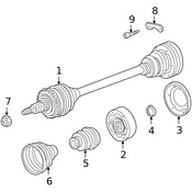 Porsche CV Joint - Genuine Porsche 99634903000