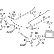 Porsche Engine Coolant Pipe - Genuine Porsche 99710665204
