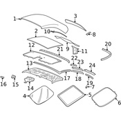 Porsche Convertible Top Seal - Genuine Porsche 99756194900
