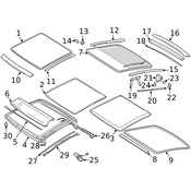 Porsche Back Glass Seal - Genuine Porsche 99756244300