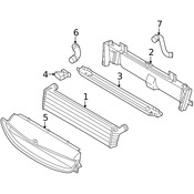 Porsche Radiator Air Guide - Genuine Porsche 99757514102