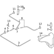 Porsche Headlight Washer Hose Connector - Genuine Porsche 99913709340