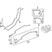 Porsche A/C Line O-Ring - Genuine Porsche 99970765340