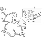 Porsche Power Steering Pressure Hose (911) - Genuine Porsche 9A134744303