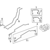Porsche A/C Line O-Ring - Genuine Porsche 9A757374903