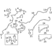 Porsche Engine Coolant Pipe - Genuine Porsche 9P1121070A