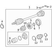Porsche CV Joint - Genuine Porsche 9P1407247