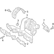 Audi VW Turbocharger Mount Heat Shield - Genuine Audi VW 04L129969K