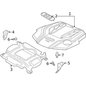 Audi VW Engine Cover Bracket - Genuine Audi VW 06M103941AB