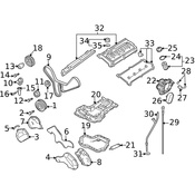 Audi VW Timing Cover - Genuine VW Audi 077109124B