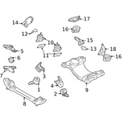Audi Engine Mount - Genuine Audi 4E0199381FN