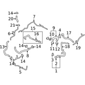 Audi Engine Coolant Pipe - Genuine Audi 4F0121070H