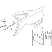 Audi Mud Flaps - Genuine Audi 4G0075101B