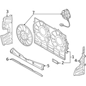 Audi Radiator Support Baffle - Genuine Audi 4H0121284AA