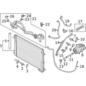 Audi A/C Refrigerant Line Bracket - Genuine Audi 4H0260835C