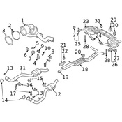 Audi Exhaust System Hanger Bracket - Genuine Audi 4K0253144G