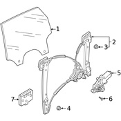 Audi Window Regulator - Genuine Audi 4KE839462