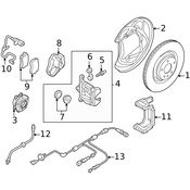 Audi Disc Brake Pad Set - Genuine Audi 8B3698451A