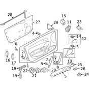 Audi Door Mirror Trim Ring - Genuine Audi 8J0837637A