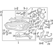 Audi Headlight Seal - Genuine Audi 8T0941192B