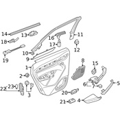 Audi Door Window Belt Weather Strip - Genuine Audi 8U0839479