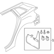 Audi Mud Flap Kit - Genuine Audi 8V3075116