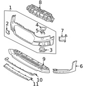 Audi Headlight Washer Cover - Genuine Audi 8W0955276FGRU