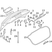 Audi Deck Lid Stop Buffer - Genuine Audi 8W7827377