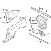 Audi Window Regulator - Genuine Audi 8W7839462A