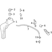 Audi VW Windshield Washer Hose - Genuine VW Audi N0203481