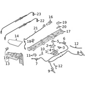 Porsche Convertible Top Hydraulic Cylinder - Genuine Porsche 9P1871796AY