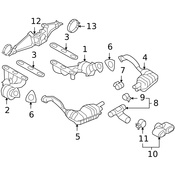 Porsche Exhaust Manifold Left (Cayman Boxster) - Genuine Porsche 98711310805